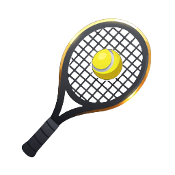 Tennisschl&auml;ger-Icon mit goldener Neon-Kante f&uuml;r Tenniswetten bei Jack Casino